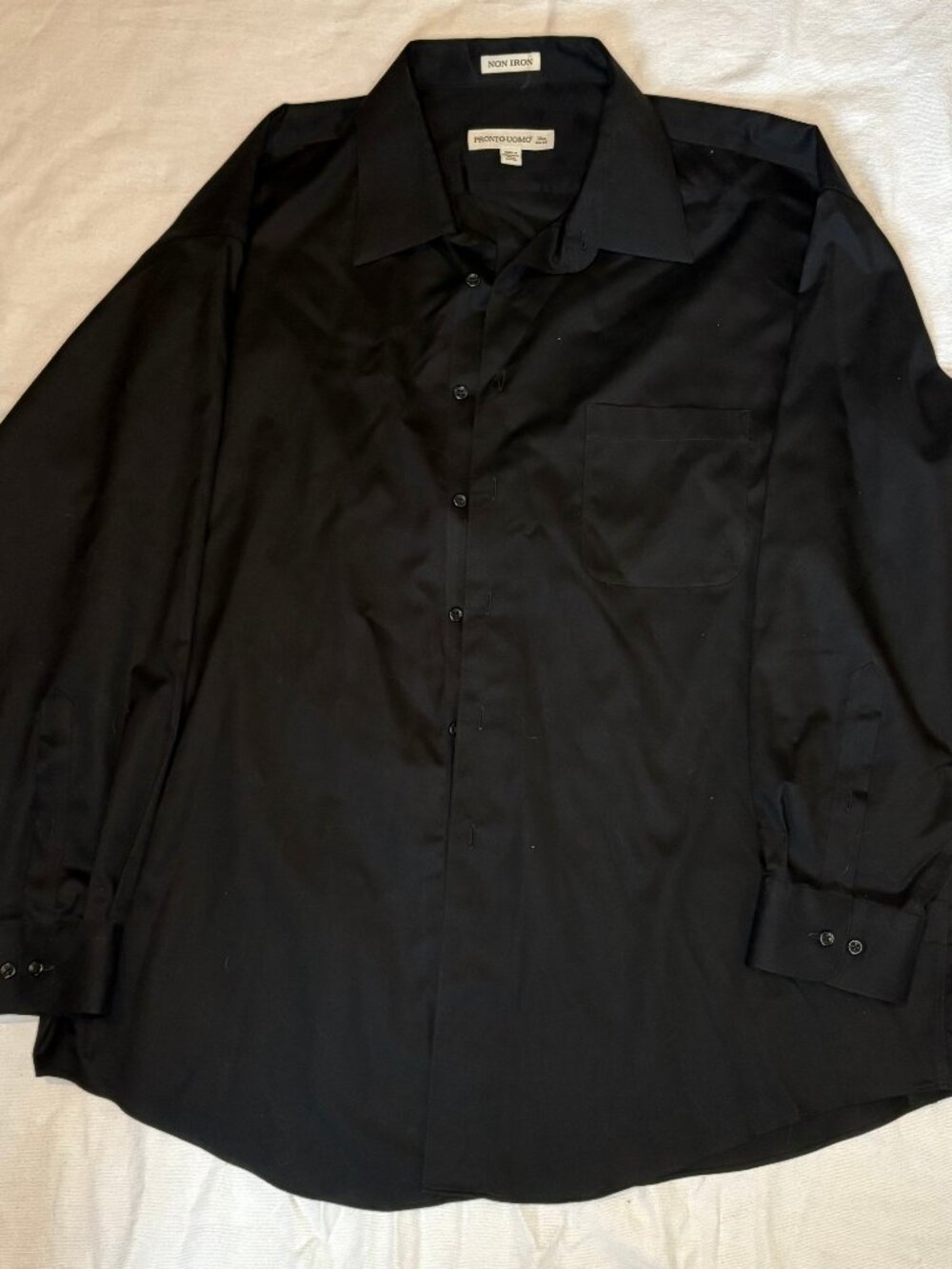 Mens Black Button Down Dress Shirt